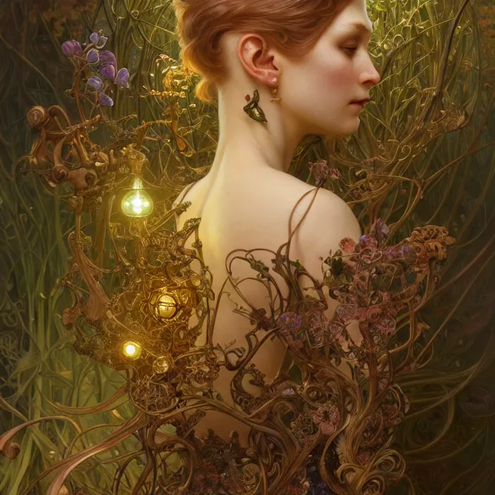 Image similar to organic automaton, diffuse lighting, fantasy, intricate, elegant, highly detailed, lifelike, photorealistic, digital painting, artstation, illustration, concept art, smooth, sharp focus, art by john collier and albert aublet and krenz cushart and artem demura and alphonse mucha