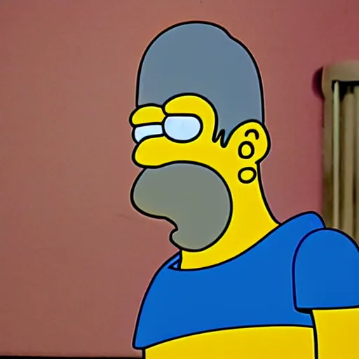 Image similar to homer simpson as spock, movie still