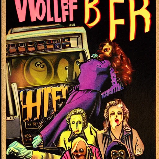 Image similar to wolfbot 80s horror VHS cover