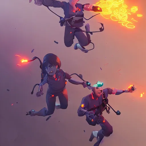Image similar to hero world ghostbusters, behance hd by jesper ejsing, by rhads, makoto shinkai and lois van baarle, ilya kuvshinov, rossdraws global illumination