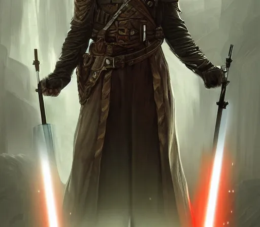 Image similar to ww 1 sith sorcerer, hooded cloaked sith lord, full head shot, covet death, full character concept art, highly detailed matte painting intricately beautiful, intricately detailed by dom qwek by darren bartley