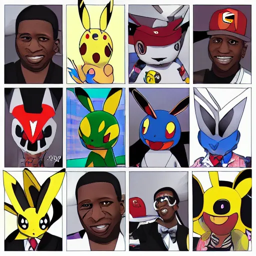 Image similar to gucci mane as a pokemon