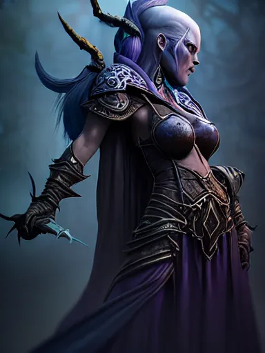 Image similar to dark sorceress, warcraft, dark souls : : illustrated by artgerm, moebius, tooth wu : : quixel megascans, ray - tracing, redshift render, 8 k, insanely detailed and intricate, elegant, design, weta digital, imaginefx, photorealism, character design : : gothic, dark fantasy