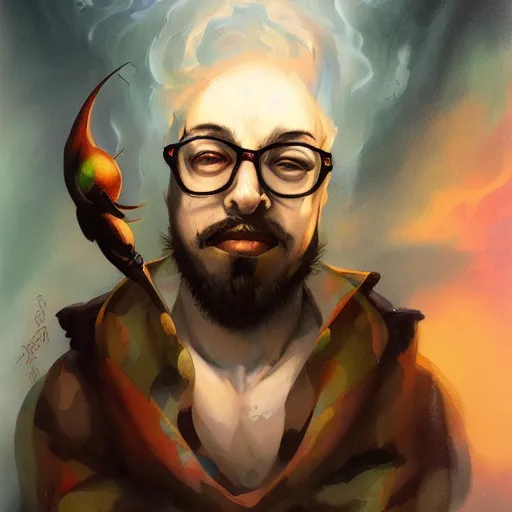 Prompt: Sam Hyde in the style of Peter Mohrbacher