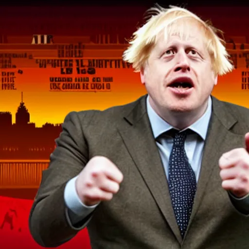 Image similar to boris johnson as manbearpig