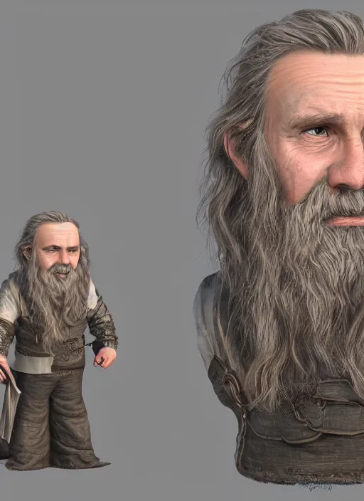 Image similar to character portrait old male hobbi fantasy