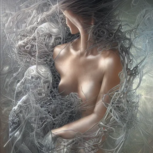 Image similar to Ghost in the machine by Tomasz Alen Kopera and hajime sorayama, masterpiece