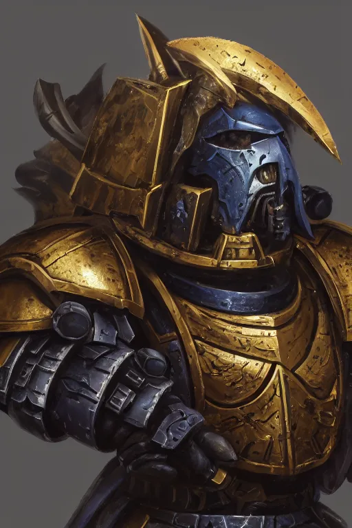 Image similar to armor portrait heros warhammer 4 0 k horus heresy fanart - the primarchs emperor by johannes helgeson animated with vfx concept artist & illustrator global illumination ray tracing hdr fanart arstation zbrush central hardmesh 8 k octane renderer comics stylized