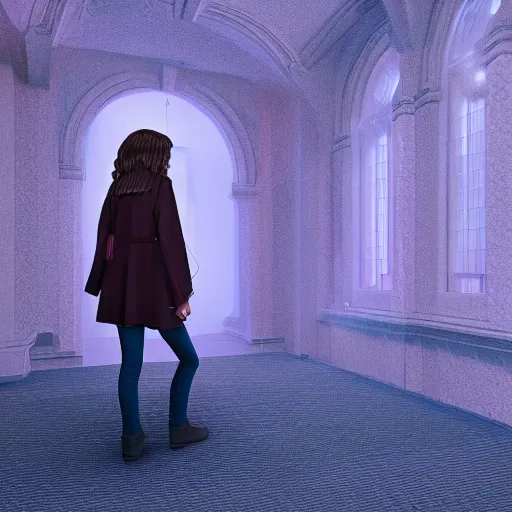 Image similar to hermione granger by beeple in 3 d
