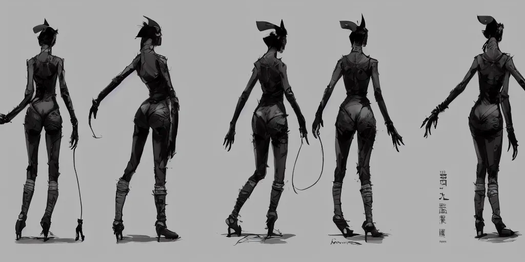 Image similar to cat walking cycle, animation, character sheet, fine details, concept design, contrast, kim jung gi, greg rutkowski, trending on artstation, 8 k, full body, turnaround, front view, back view, ultra wide angle