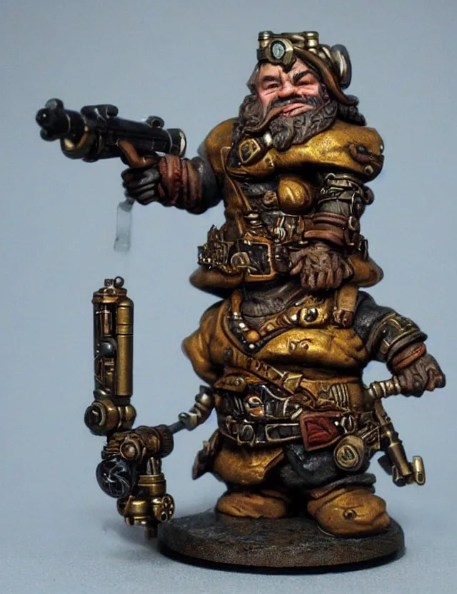 Image similar to dwarf with shotgun steampunk, hyper detailed, quality