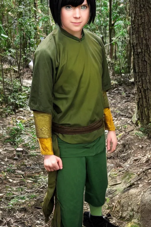 Image similar to photo of real life Toph from Avatar