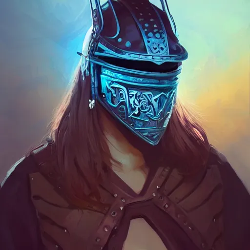 Image similar to cyberpunk viking helmet mask warrior goddess robot ninja fantasy, art gta 5 cover, official fanart behance hd artstation by jesper ejsing, by rhads, makoto shinkai and lois van baarle, ilya kuvshinov, ossdraws