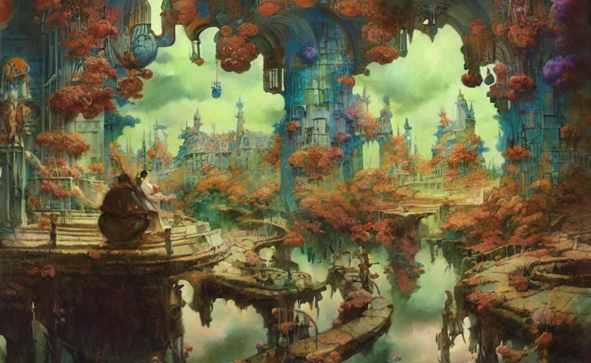 Image similar to alchemy laboratory, fantasy. intricate, amazing composition, colorful watercolor, by ruan jia, by maxfield parrish, by marc simonetti, by hikari shimoda, by robert hubert, by zhang kechun, illustration, gloomy