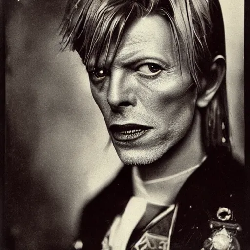 Image similar to wet plate photo of david bowie