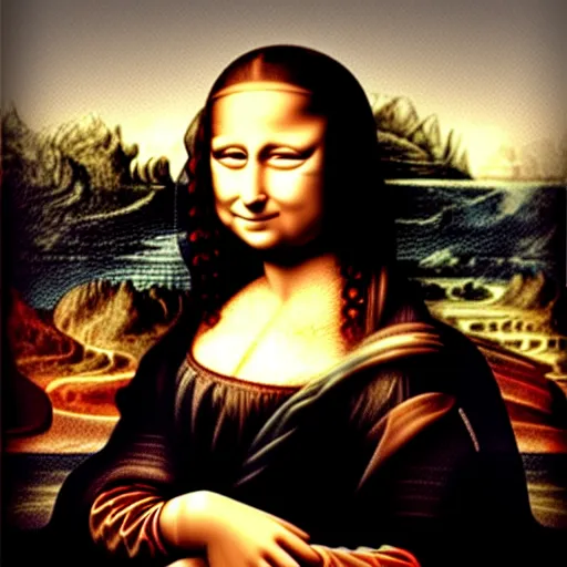 Image similar to the mona lisa overlayed with a cat face