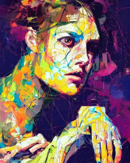 Image similar to masterpiece beautiful portrait by hopare and hernan bas