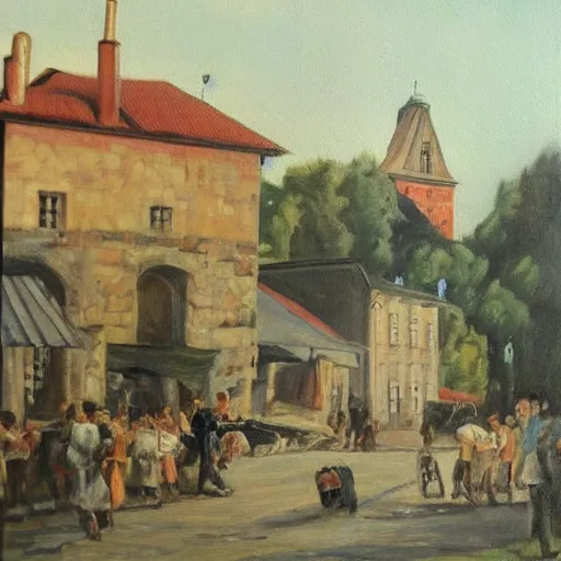 Image similar to Poland in September 1939, Oil Painting, very detailed