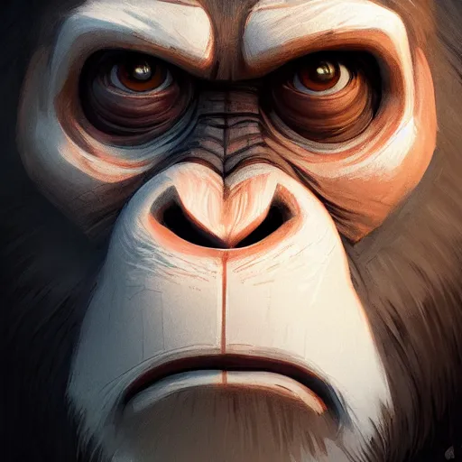 Image similar to face icon stylized minimalist war for the planet of the apes, loftis, cory behance hd by jesper ejsing, by rhads, makoto shinkai and lois van baarle, ilya kuvshinov, rossdraws global illumination