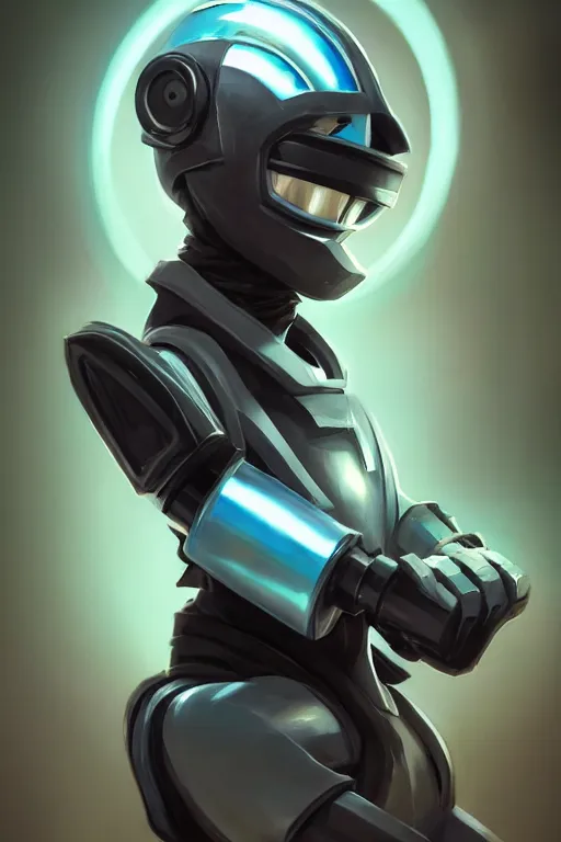 Image similar to epic mask helmet robot ninja portrait stylized as fornite style game design fanart by concept artist gervasio canda, behance hd by jesper ejsing, by rhads, makoto shinkai and lois van baarle, ilya kuvshinov, rossdraws global illumination radiating a glowing aura global illumination ray tracing hdr render in unreal engine 5