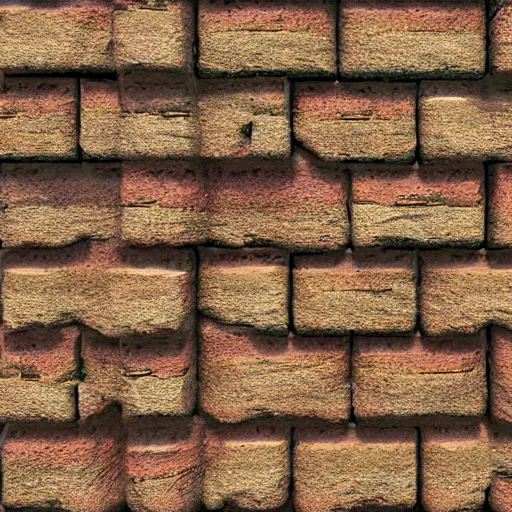 Prompt: a heightmap texture of bricks