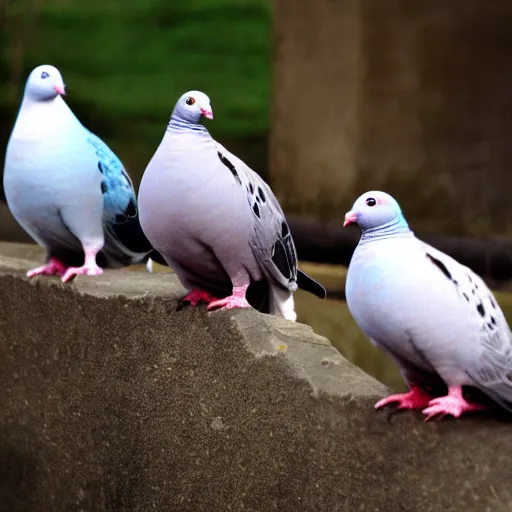 Prompt: evolved pigeons