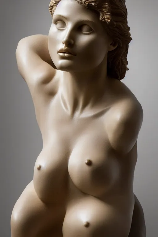 Prompt: detailed photo of laetitia casta statue, various lacivious seducing poses, photorealism, intricate detail, a few light reflexions, museum diffuse lighting