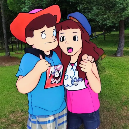 Prompt: mabel and dipper from gravity falls