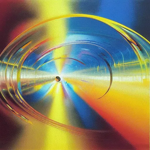 Image similar to abstract art representing momentum, oil painting by john berkey and gabriel dawe, masterwork