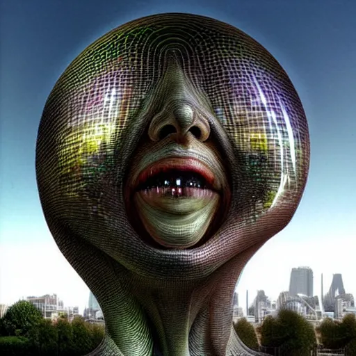 Image similar to creepy alien!!!!!!! by vincent callebaut