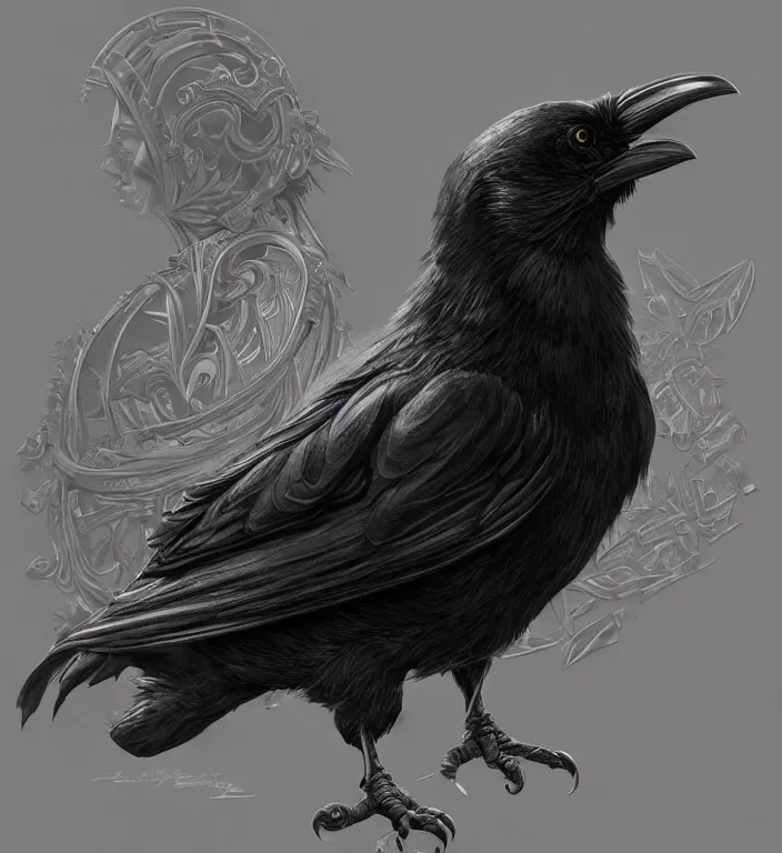 Prompt: perfectly - centered - portrait of a raven bird from league of legends, intricate, highly detailed, digital painting, artstation, concept art, smooth, sharp focus, illustration, unreal engine 5, 8 k, art by artgerm and greg rutkowski and alphonse mucha