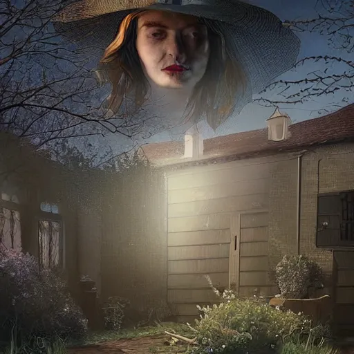 Image similar to a witch, realistic renderings of fantastic scenes