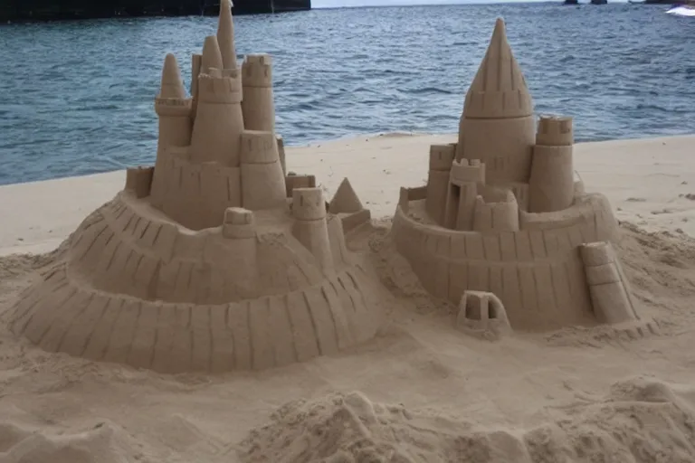 Image similar to a completed sand castle