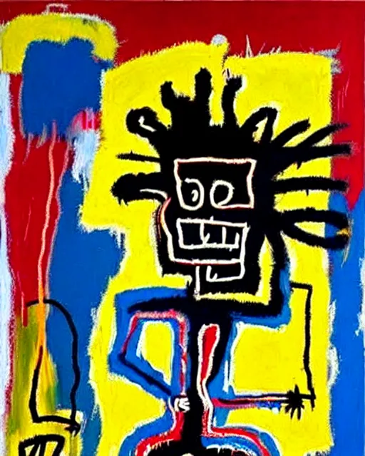 Prompt: paintings by jean - michel basquiat