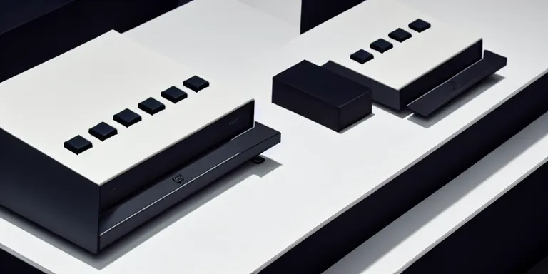 Prompt: dezeen showroom , minimalissimo, archdaily, ignant, teenage engineering moad, product design concept, product shot of moog melotron synthesizer made by jony ives , dieter rams, 8k, high detailed photo