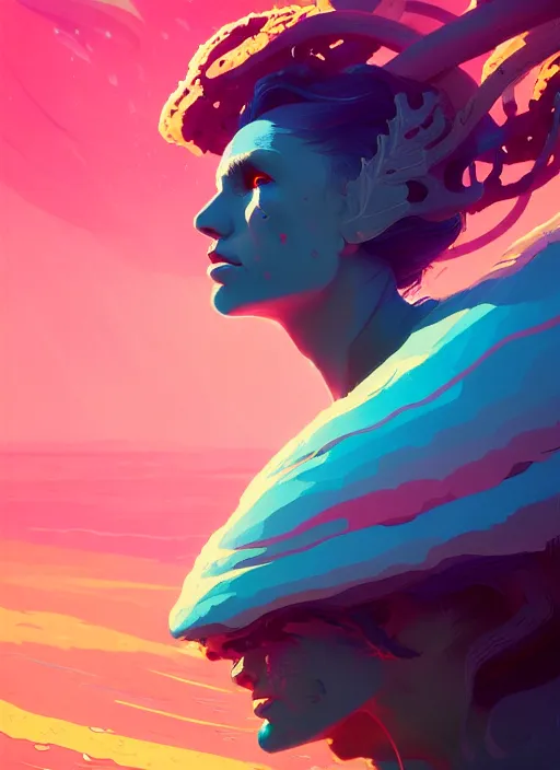 Prompt: naturepunk master of oceans and wind water and boats, beautiful detailed realistic cinematic character concept fashion portrait, hi - fructose art magazine, by anton fadeev and paul lehr and david heskin and josan gonzalez, 8 k