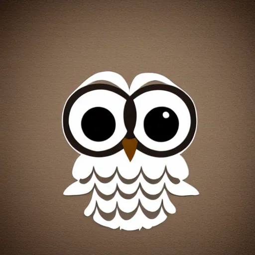 Prompt: cute owl logo for entreprise abstract