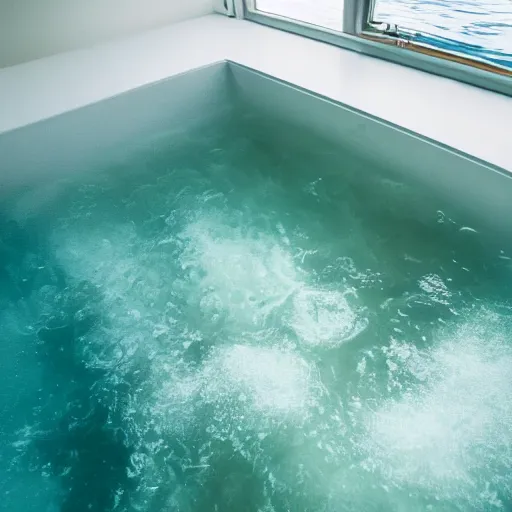 Image similar to photo of a bathtub filled with water, underwater