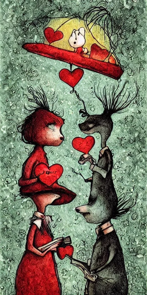 Image similar to a valentine's day scene by alexander jansson