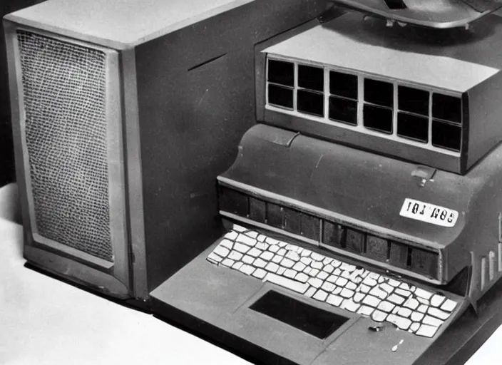 Image similar to computer from a 1950s science fiction film