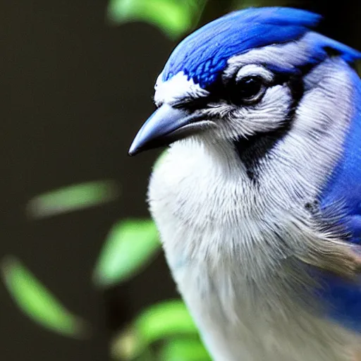 Image similar to bluejay standing next to a soda bottle