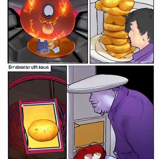 Image similar to Dr. Potato strange opens a portal to the potato dimension