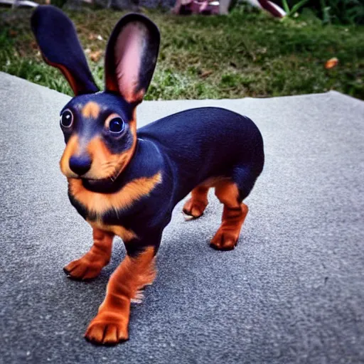 Prompt: dachshund bunny hybrid