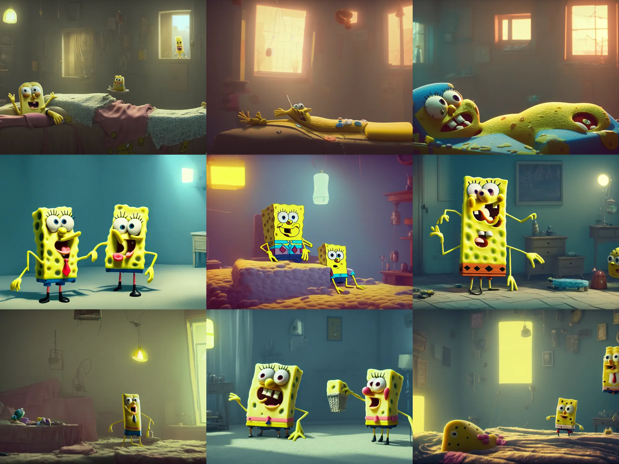 Spongebob Squarepants Movie - Sad Scene (Death to the Old Spongebob Series)  on Make a GIF