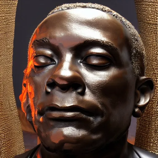 Image similar to bronze sculpture of dr dre by stanslav skjukalsy