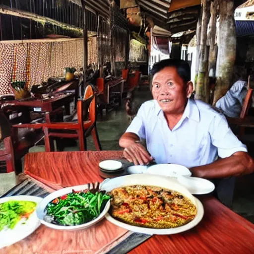 Prompt: angkringan has been around since the 1 9 3 0 s. although popular in yogyarakarta, this place to eat was actually created by a man named eyang karso dikromo from ngerangan village, klaten. he is more familiarly called by the name jukut