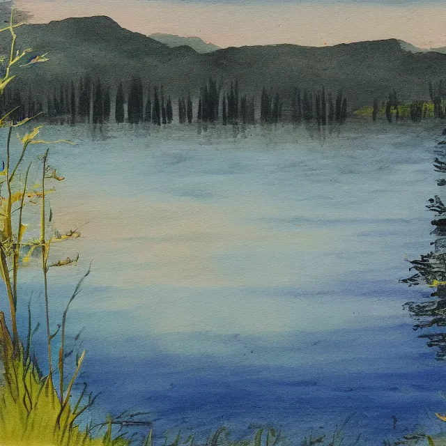 Image similar to bloody lake painting