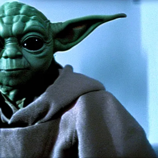 Image similar to a still of darth yoda in the film star wars the empire strikes back