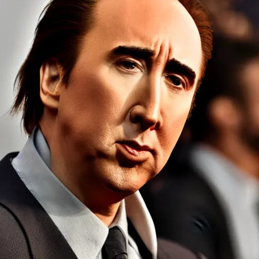 Prompt: Nick Cage is sad and crying, 4k photograph