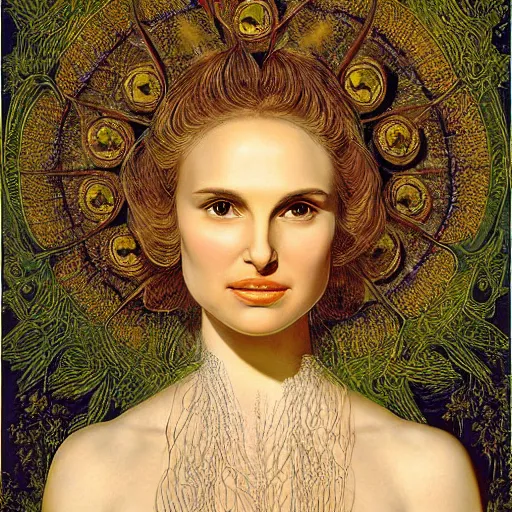 Image similar to portrait of natalie portman by ernst haeckel